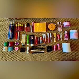 This bag is filled with makeup, skincare, and bodycare. Most un-used and new.